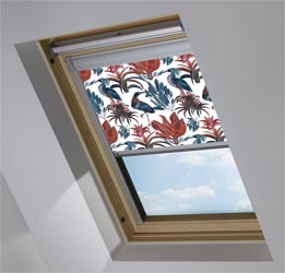 Custom Skylight in Heron and Bromelia White Blackout