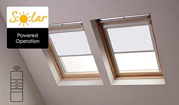 Solar-powered blinds for Dakstra skylights