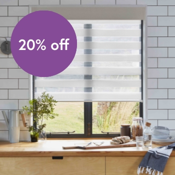 Zebra Blind installed in kitchen environment