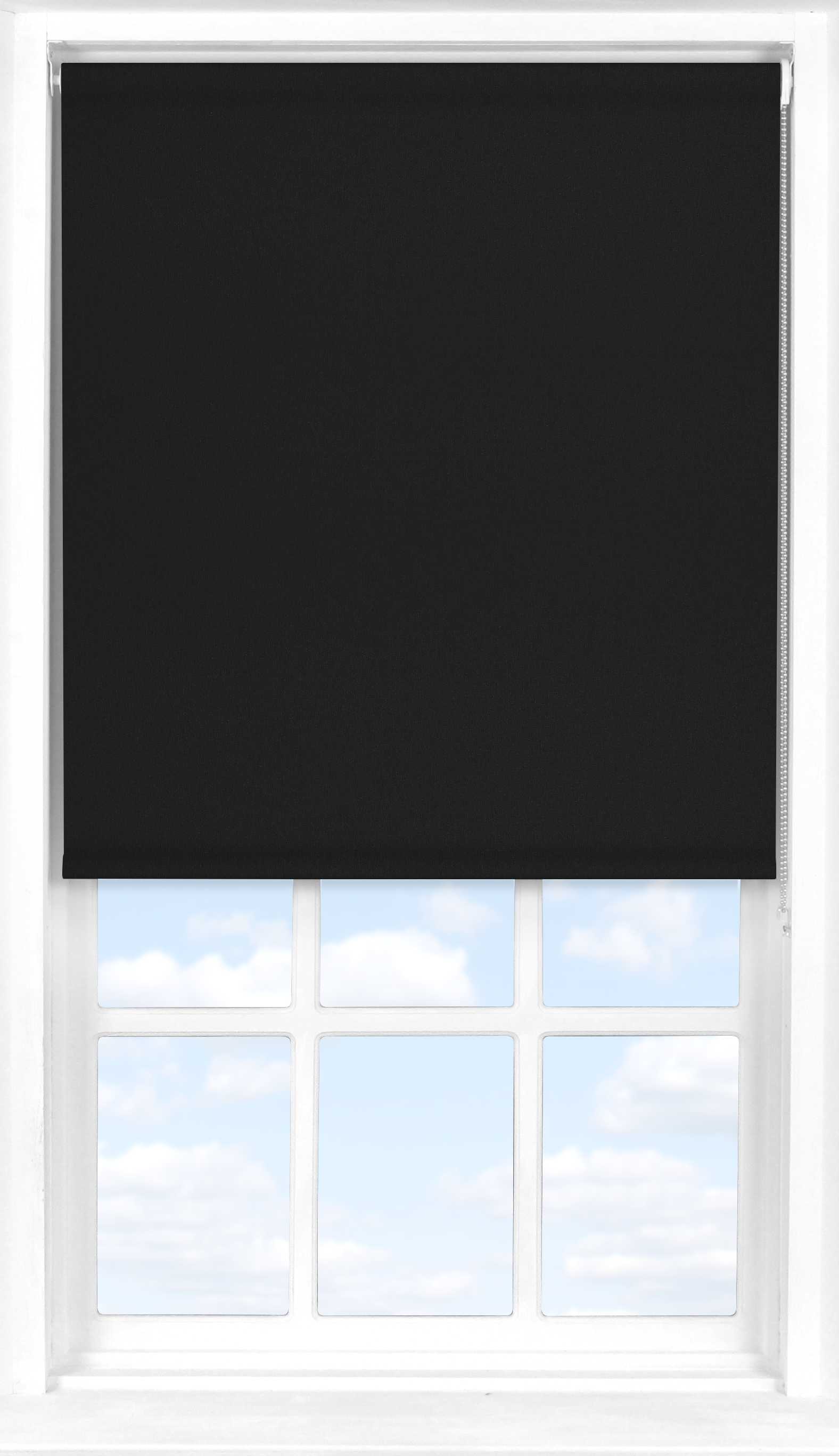 Roller Blind in Jet Black Blackout