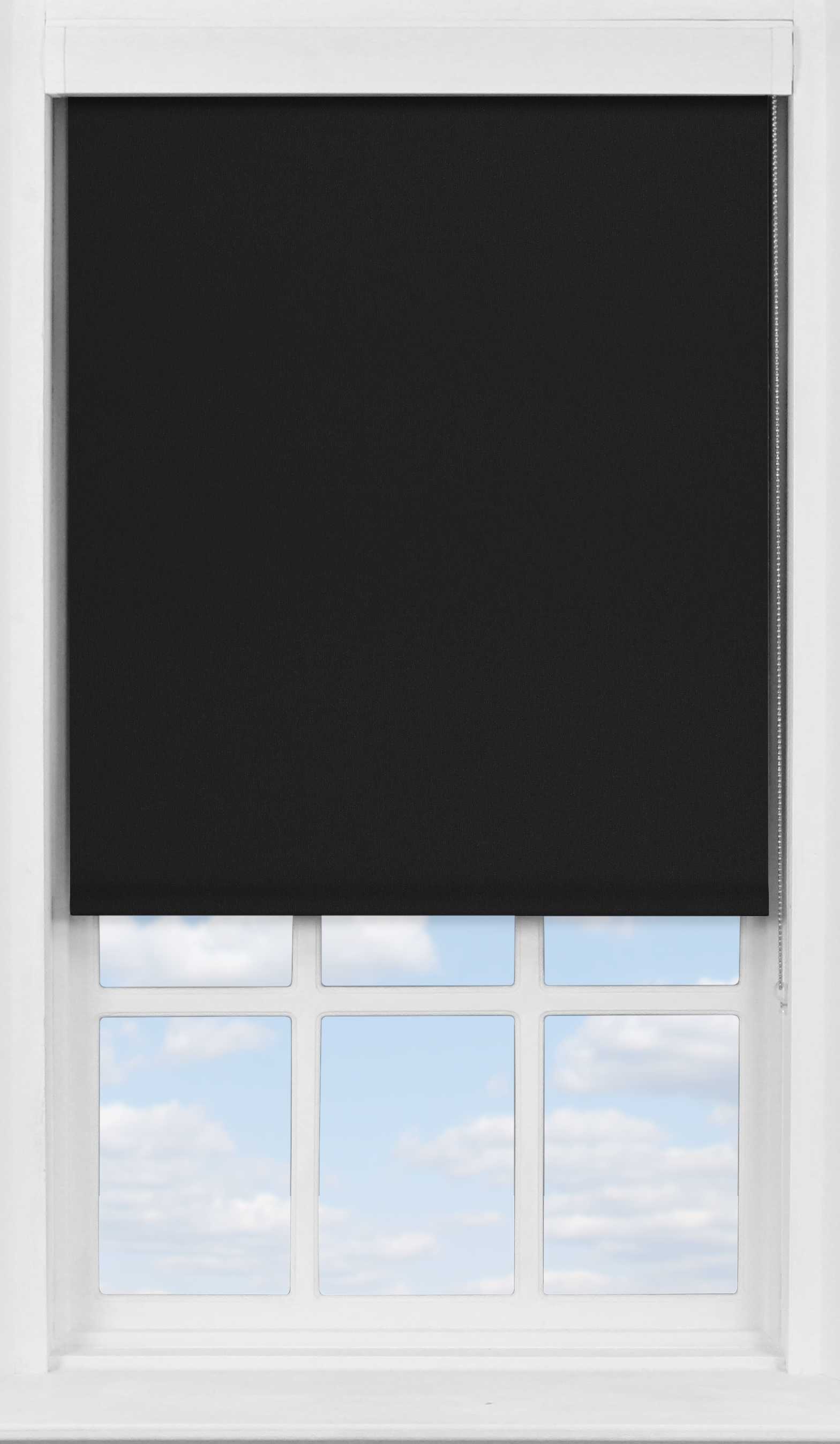 Premium Roller Blind in Jet Black Blackout