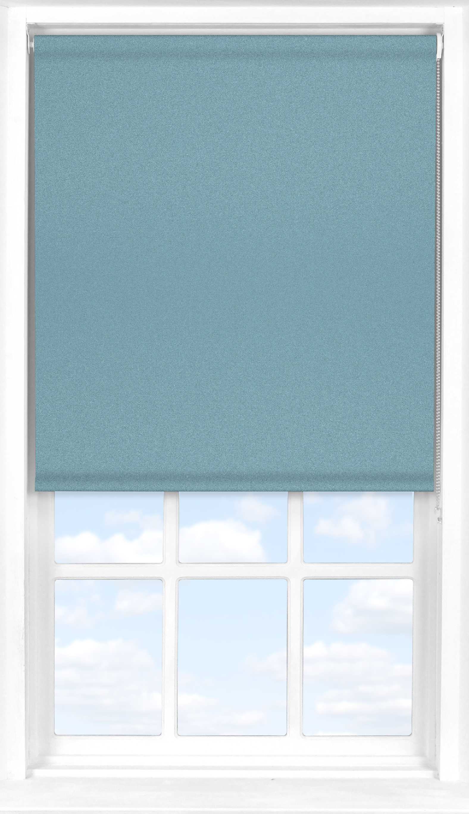 Roller Blind in Soft Sky Blackout