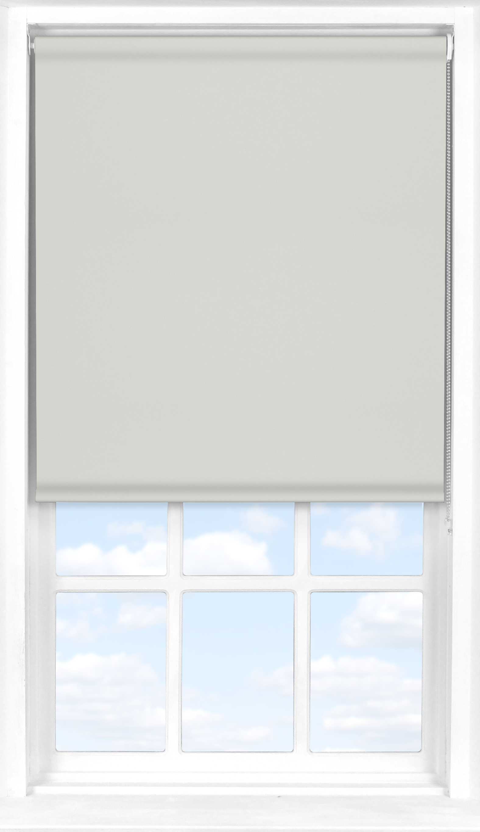 Roller Blind in Light Grey Blackout