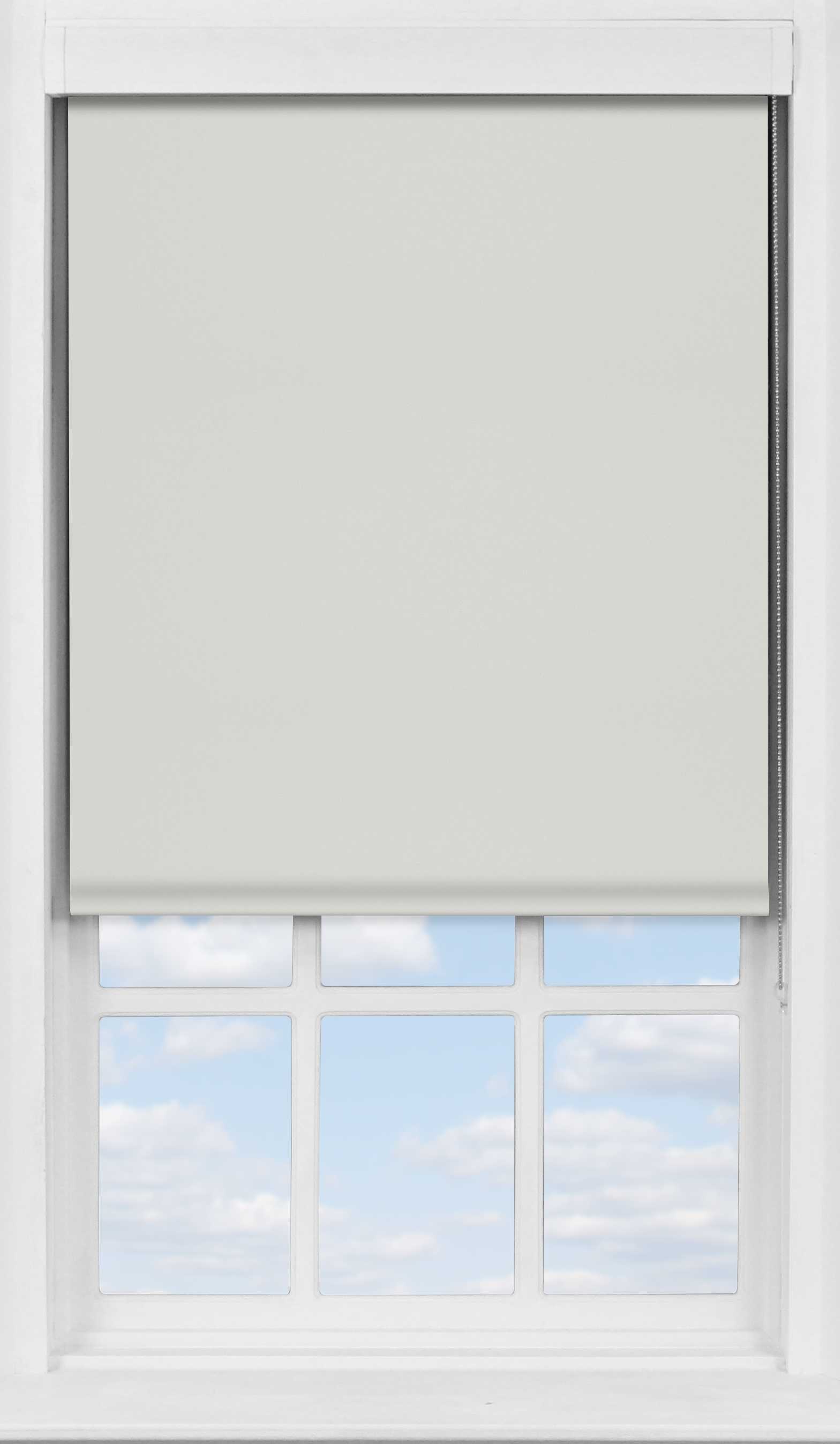 Premium Roller Blind in Light Grey Blackout
