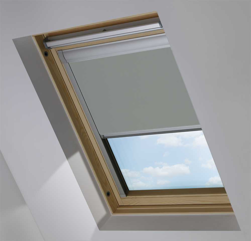 Made-To-Measure Premium Skylight Blind in Smouldering Charcoal Blackout