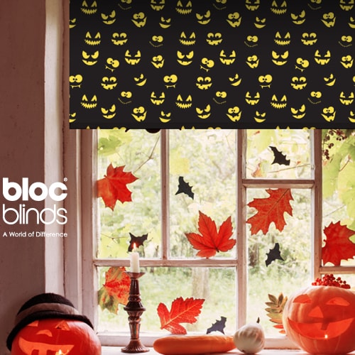 Halloween themed window blinds