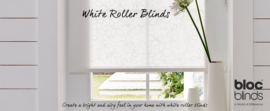 White Roller Blinds Made to Measure in UK Order Online